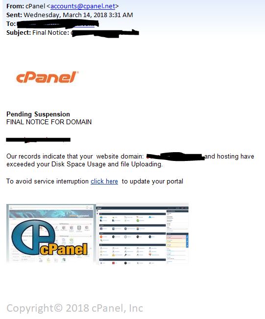 iDNS and Cpanel scams 5